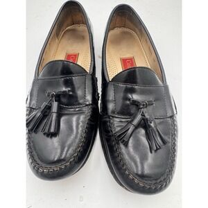 Vintage Cole Haan Red Tag Black Leather 3506 Size 10 Mens Dress Tassel Loafers